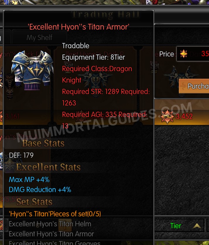 Screenshot of Excellent Hyon's Titan Armor