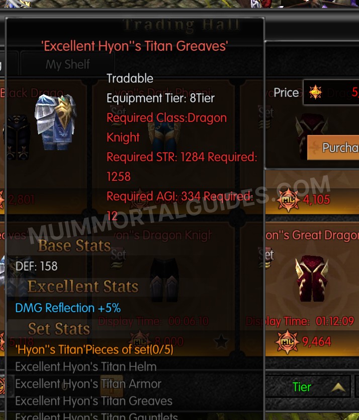 Screenshot of Excellent Hyon's Titan Greaves