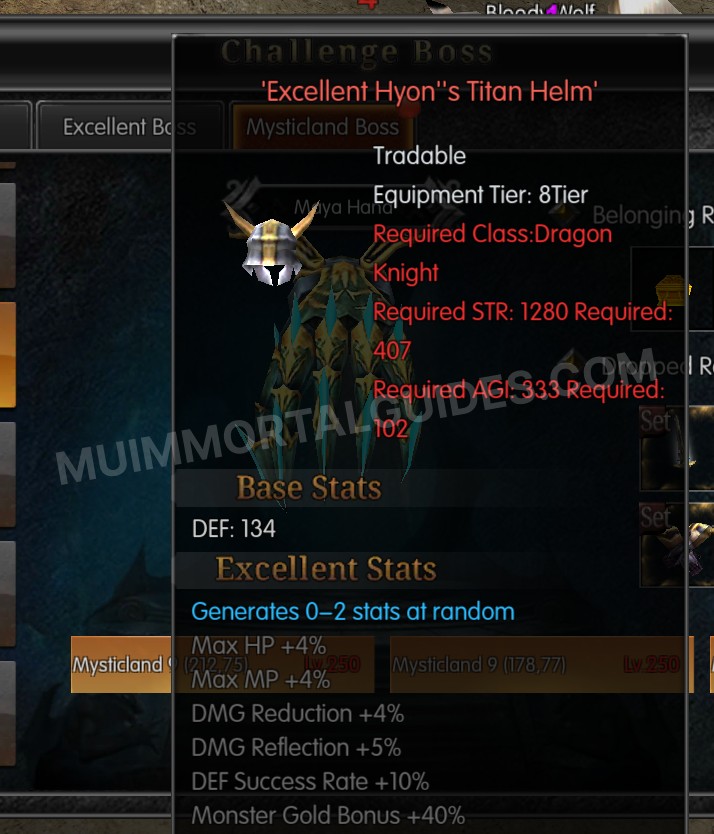 Screenshot of Excellent Hyon's Titan Helm