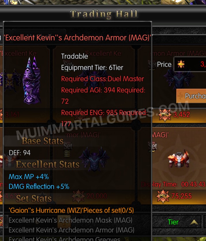 Screenshot of Excellent Kevin's Archdemon Armor (MAG)