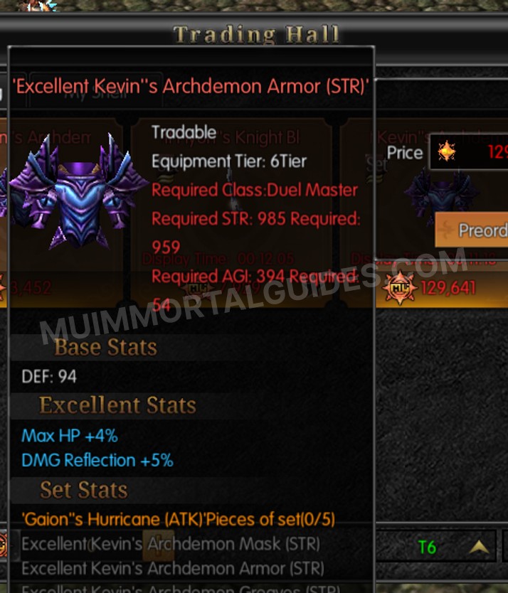 Screenshot of Excellent Kevin's Archdemon Armor (STR)