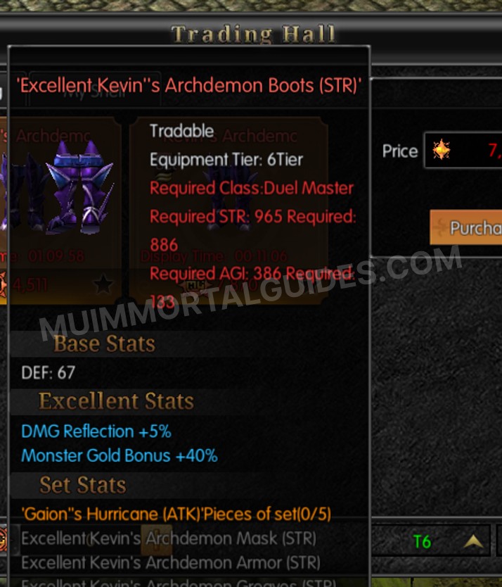 Screenshot of Excellent Kevin's Archdemon Boots (STR)