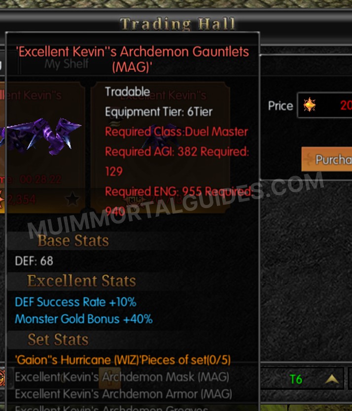 Screenshot of Excellent Kevin's Archdemon Gauntlets (MAG)