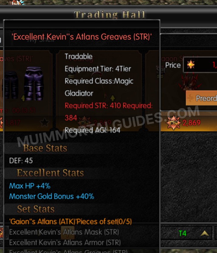 Screenshot of Excellent Kevin's Atlans Greaves (STR)
