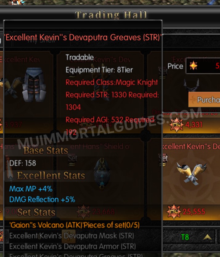 Screenshot of Excellent Kevin's Devaputra Greaves (STR)