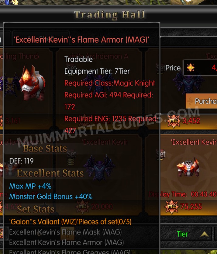Screenshot of Excellent Kevin's Flame Armor (MAG)