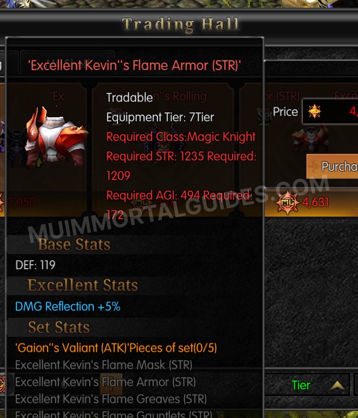 Screenshot of Excellent Kevin's Flame Armor (STR)