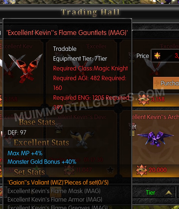 Screenshot of Excellent Kevin's Flame Gauntlets (MAG)