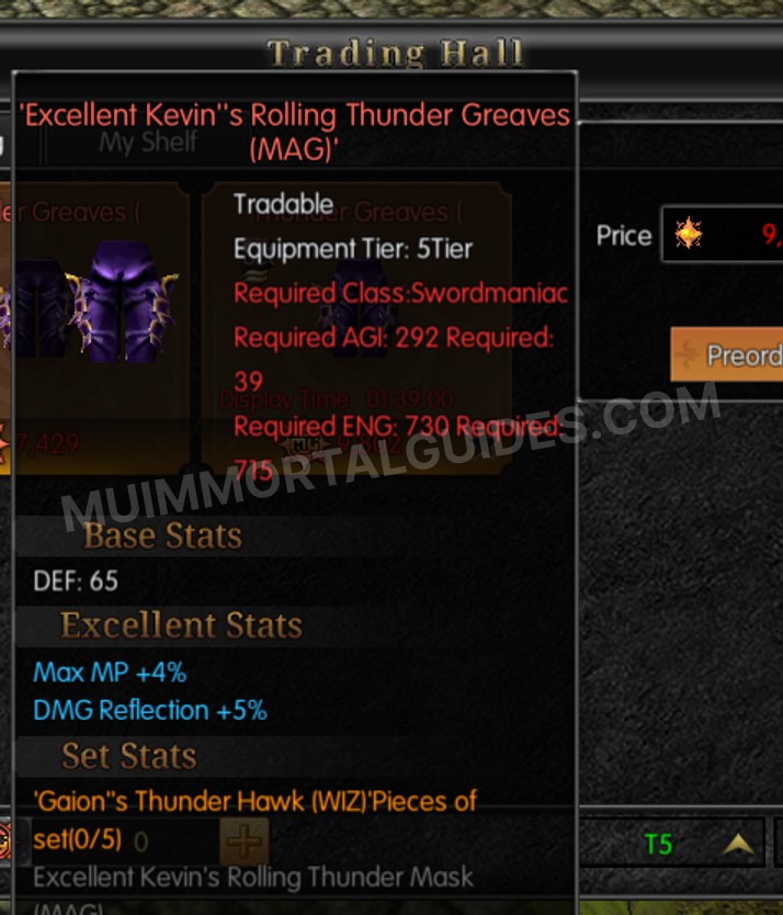 Screenshot of Excellent Kevin's Rolling Thunder Greaves (MAG)