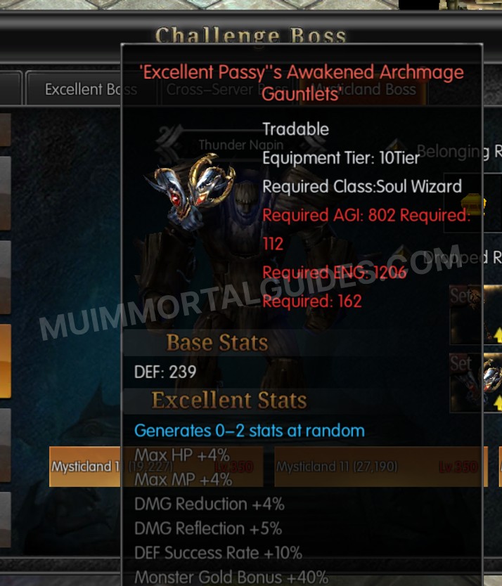 Screenshot of Excellent Passy's Awakened Archmage Gauntlets