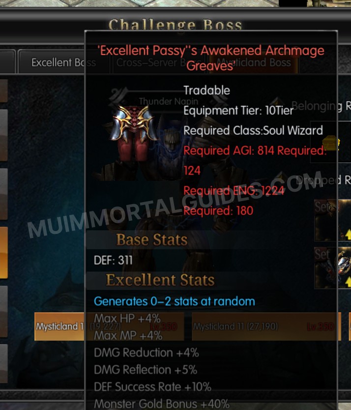 Screenshot of Excellent Passy's Awakened Archmage Greaves