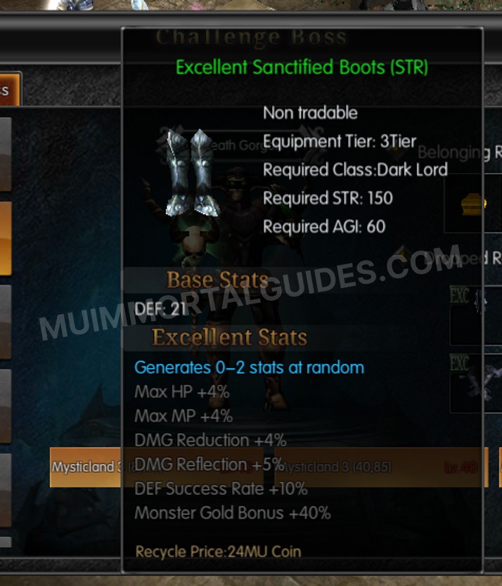 Screenshot of Excellent Sanctified Boots (STR)