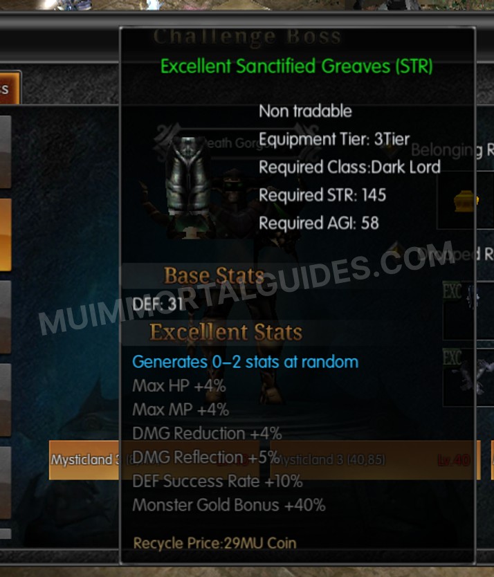 Screenshot of Excellent Sanctified Greaves (STR)