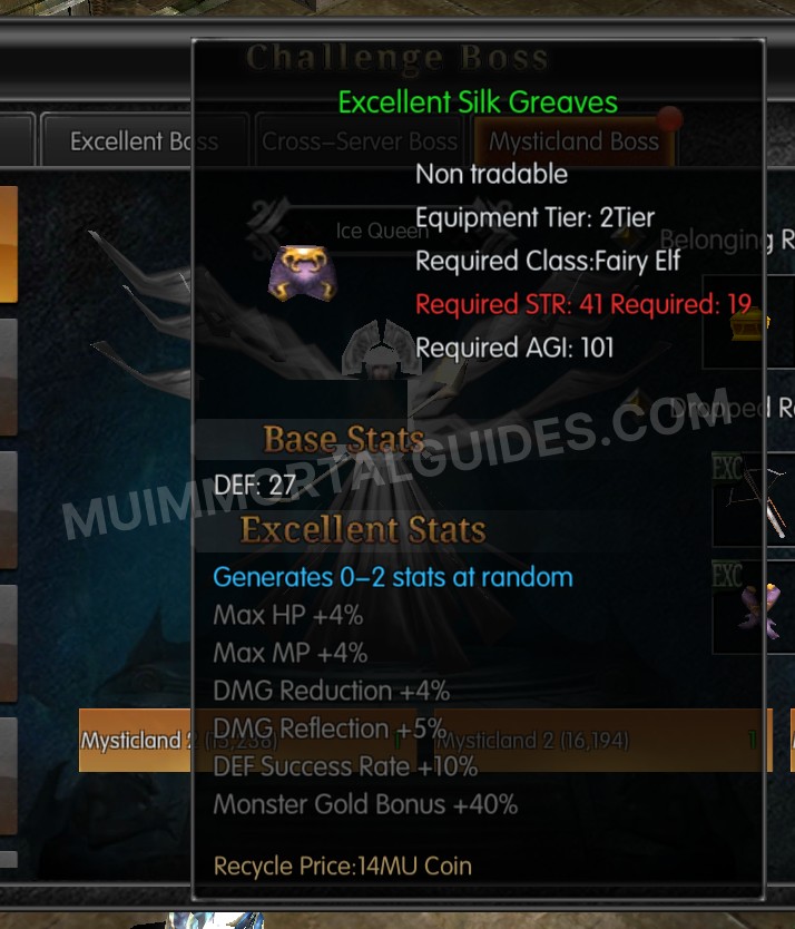 Screenshot of Excellent Silk Greaves