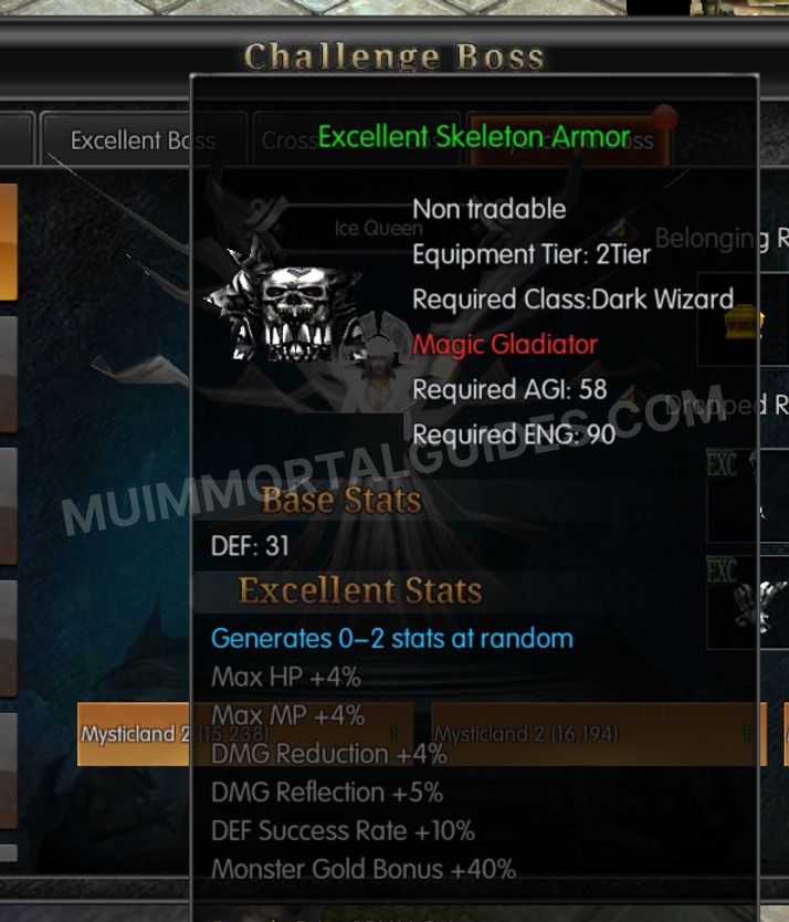 Screenshot of Excellent Skeleton Armor