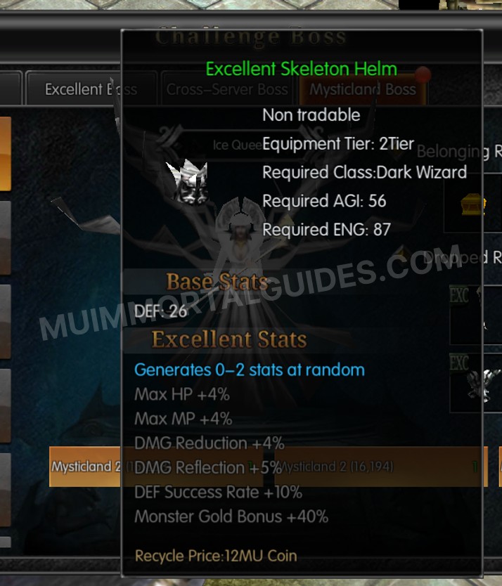 Screenshot of Excellent Skeleton Helm