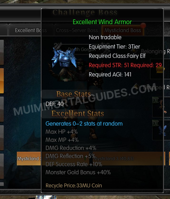 Screenshot of Excellent Wind Armor