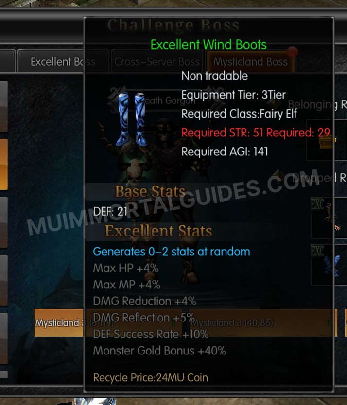 Screenshot of Excellent Wind Boots