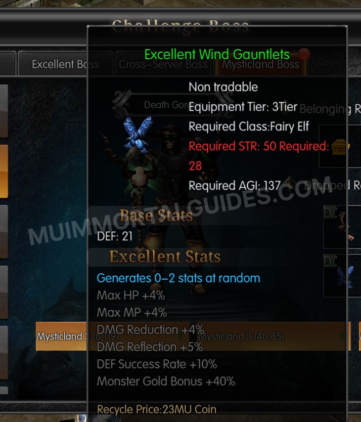 Screenshot of Excellent Wind Gauntlets