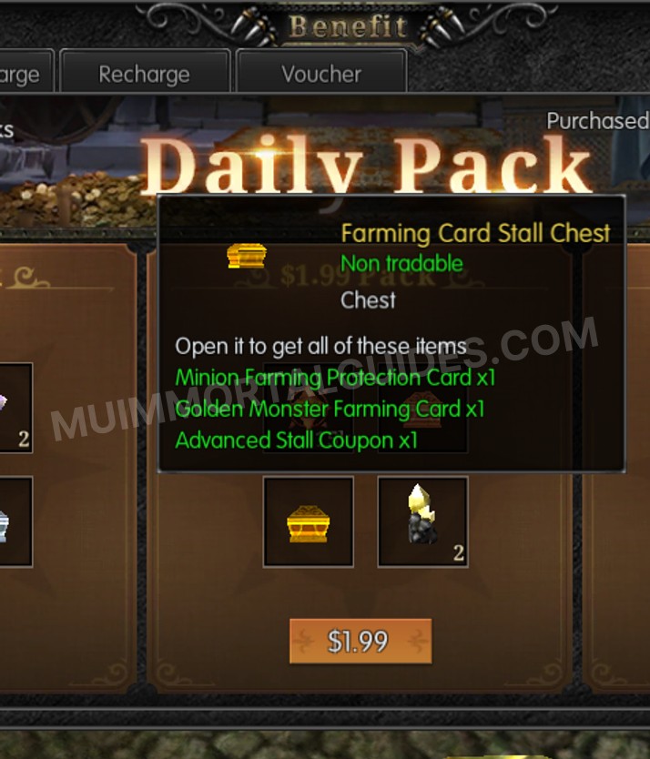 Screenshot of Farming Card Stall Chest