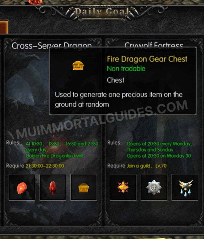 Screenshot of Fire Dragon Gear Chest