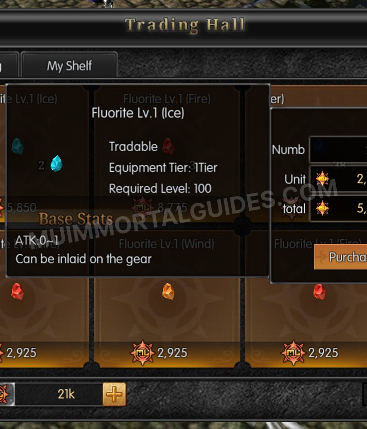 Screenshot of Fluorite Lv.1 (Ice)