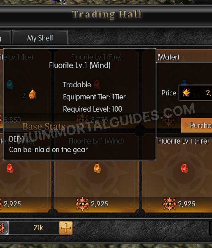 Screenshot of Fluorite Lv.1 (Wind)
