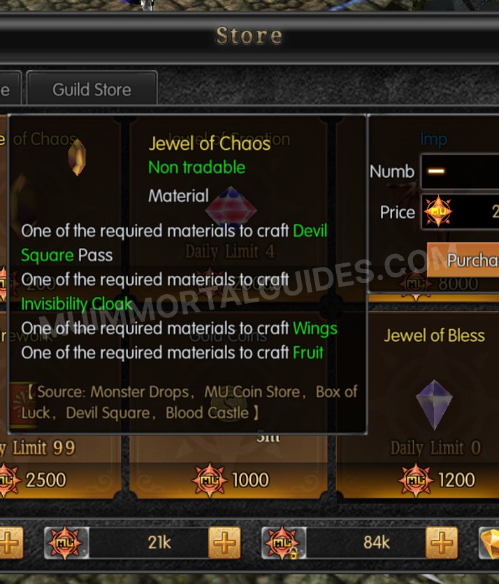 Screenshot of Jewel of Chaos