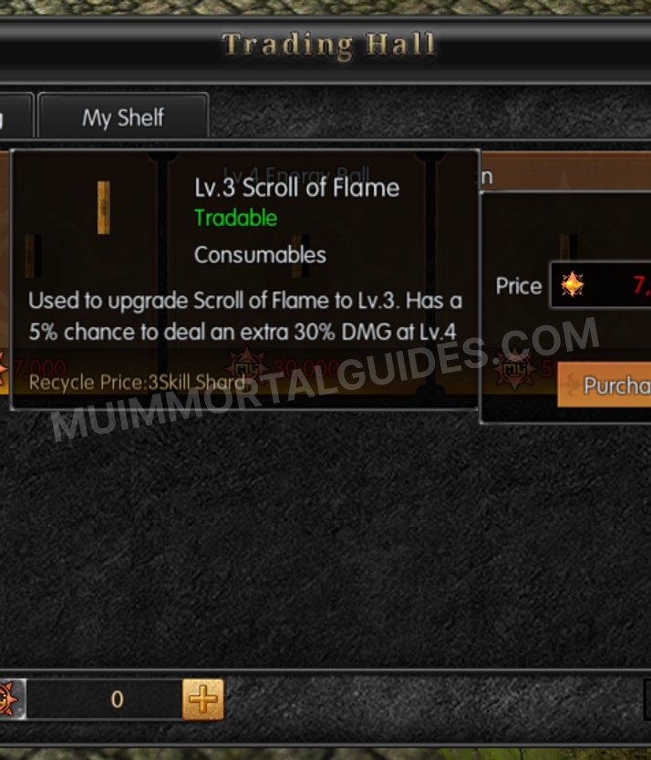 Screenshot of Lv.3 Scroll of Flame