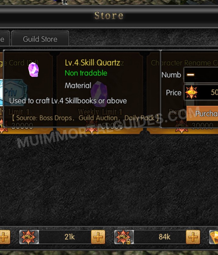 Screenshot of Lv.4 Skill Quartz