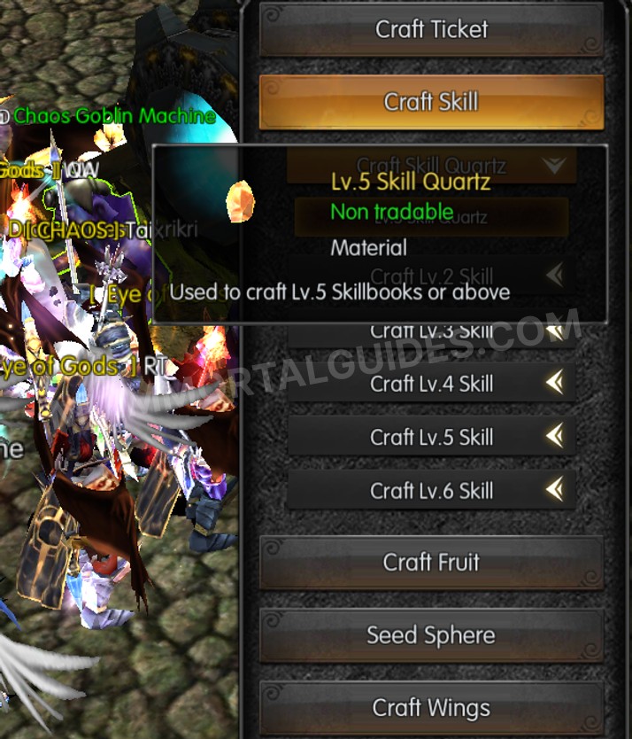 Screenshot of Lv.5 Skill Quartz