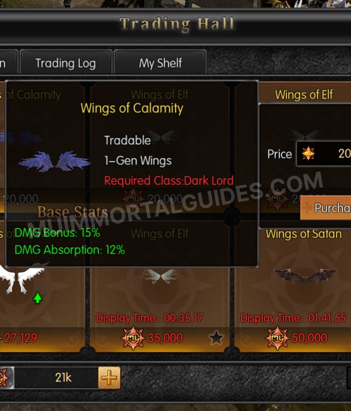 Screenshot of Wings of Calamity