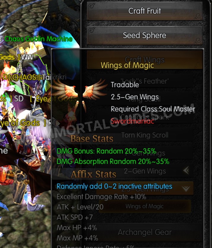 Screenshot of Wings of Magic
