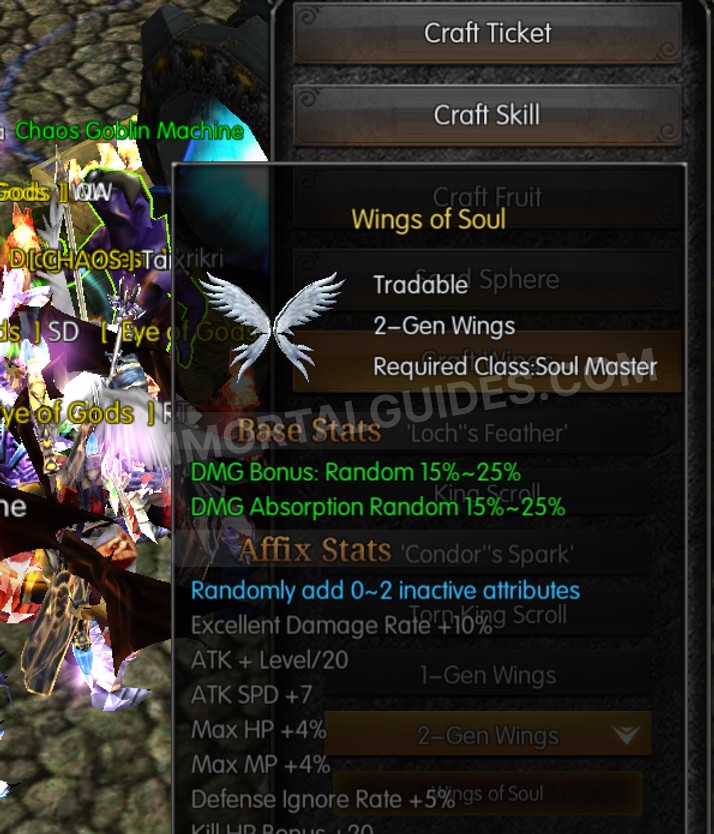 Screenshot of Wings of Soul